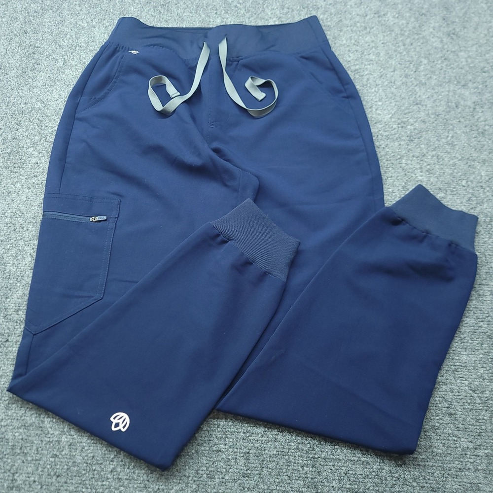 Figs HW Zamora Jogger Scrub Pants Navy Blue High Waisted W22SW2012 Mens Small